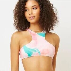 Frankies Alexis Multicolor Patterned Bikini Swim Top In Trip Size XS NWT